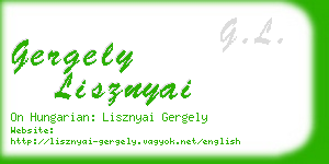 gergely lisznyai business card